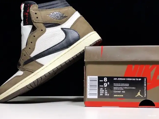 Cheap TB x Air Scott - Jordan OG Travis CD4487 'Mocha' High 100 Retro 1 0501